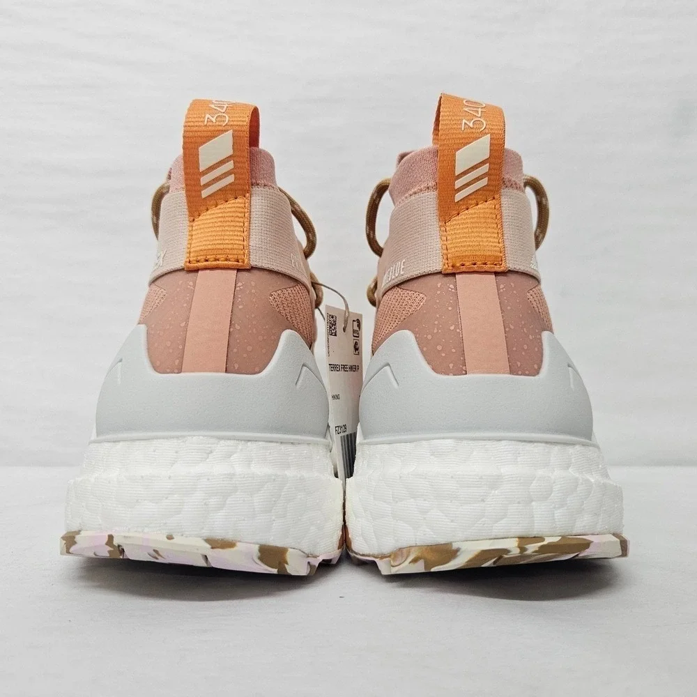 Adidas Terrex Free Hiker Primeblue Hiking Shoes FZ3129 Pink Tan Women's Size 9.5